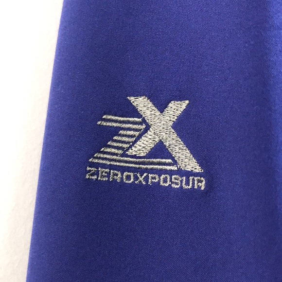 Zero X Posur Women's blue soft shell jacket size L fleece zip front, hood - Picture 5 of 5